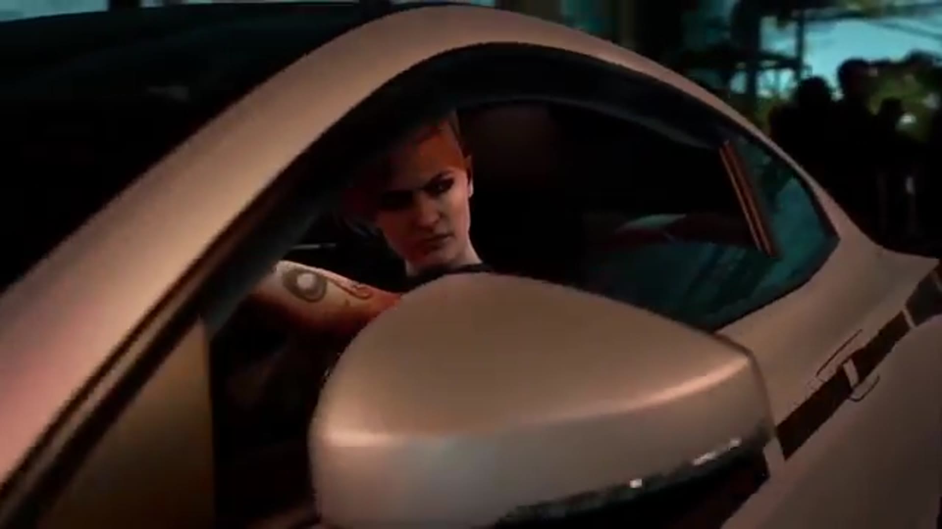 A law enforcement character inside a patrol car in FiveM